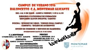 Campus de Verano 2016 - Baloncesto C.A.Montemar Alicante